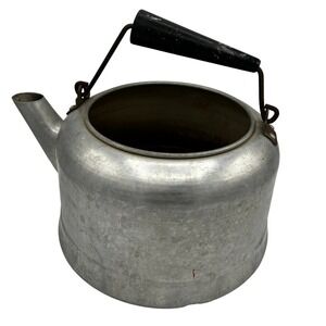 Vintage Comet Aluminum Teapot Kettle Farmhouse Decor Made in USA No Lid‎